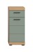 Hochschrank >Scout< in Artisan Eiche Nachbildung/Salbei - 37x88x31cm (BxHxT)