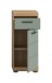 Hochschrank >Scout< in Artisan Eiche Nachbildung/Salbei - 37x88x31cm (BxHxT)