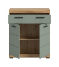 Hochschrank >Scout< in Artisan Eiche Nachbildung/Salbei - 74x88x31cm (BxHxT)