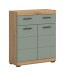 Hochschrank >Scout< in Artisan Eiche Nachbildung/Salbei - 74x88x31cm (BxHxT)