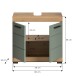 Waschbeckenunterschrank >Scout< in Eiche Dekor / Salbei - 60x56x34cm (BxHxT)