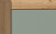 Waschbeckenunterschrank >Scout< in Eiche Dekor / Salbei - 60x56x34cm (BxHxT)