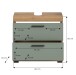Waschbeckenunterschrank >Scout< in Eiche Dekor / Salbei - 60x56x34cm (BxHxT)