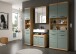 Hochschrank >Scout< in Artisan Eiche Nachbildung/Salbei - 74x191x31cm (BxHxT)