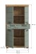 Midischrank >Scout< in Artisan Eiche Nachbildung/Salbei - 74x141x31cm (BxHxT)