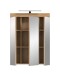 Badezimmerspiegelschrank >Scout< in Eiche Dekor / Spiegel - 60x79x18cm (BxHxT)