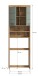 Waschmaschinenumbauschrank >Scout< in Eiche Dekor / Salbei - 63x191x24cm (BxHxT)