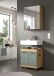 Waschbeckenunterschrank >Scout< in Eiche Dekor / Salbei - 60x60x34cm (BxHxT)