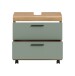 Waschbeckenunterschrank >Scout< in Eiche Dekor / Salbei - 60x60x34cm (BxHxT)