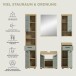 Badezimmer-Set >Scout< in Artisan Eiche Nachbildung/Salbei - 164x191x34 (BxHxT)
