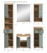 Badezimmer-Set >Scout< in Artisan Eiche Nachbildung/Salbei - 164x191x34 (BxHxT)