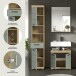 Badezimmer-Set >Scout< in Artisan Eiche Nachbildung/Salbei - 112x191x34 (BxHxT)