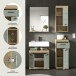 Badezimmer-Set >Scout< in Artisan Eiche Nachbildung/Salbei - 112x191x34 (BxHxT)