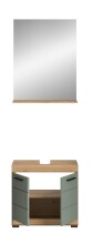 Badezimmer-Set >Scout< in Artisan Eiche Nachbildung/Salbei - 60x191x34cm (BxHxT)