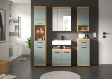 Badezimmer-Set >Scout< in Artisan Eiche Nachbildung/Salbei - 164x191x34 (BxHxT)
