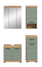 Badezimmer-Set >Scout< in Artisan Eiche Nachbildung/Salbei - 112x191x34 (BxHxT)