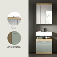 Badezimmer-Set >Scout< in Artisan Eiche Nachbildung/Salbei - 60x191x34cm (BxHxT)