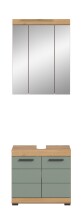Badezimmer-Set >Scout< in Artisan Eiche Nachbildung/Salbei - 60x191x34cm (BxHxT)