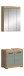 Badezimmer-Set >Scout< in Artisan Eiche Nachbildung/Salbei - 60x191x34cm (BxHxT)