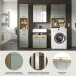 Badezimmer-Set >Scout< in Artisan Eiche Nachbildung/Salbei - 190x191x34 (BxHxT)