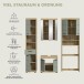 Badezimmer-Set >Scout< in Artisan Eiche Nachbildung/Salbei - 190x191x34 (BxHxT)