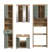 Badezimmer-Set >Scout< in Artisan Eiche Nachbildung/Salbei - 190x191x34 (BxHxT)