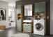 Badezimmer-Set >Scout< in Artisan Eiche Nachbildung/Salbei - 190x191x34 (BxHxT)
