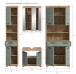 Badezimmer-Set >Scout< in Artisan Eiche Nachbildung/Salbei - 186x191x34 (BxHxT)