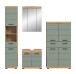 Badezimmer-Set >Scout< in Artisan Eiche Nachbildung/Salbei - 186x191x34 (BxHxT)