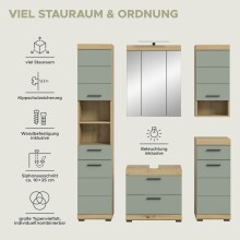 Badezimmer-Set >Scout< in Artisan Eiche Nachbildung/Salbei - 164x191x34 (BxHxT)