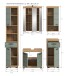 Badezimmer-Set >Scout< in Artisan Eiche Nachbildung/Salbei - 164x191x34 (BxHxT)