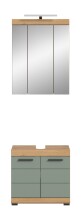 Badezimmer-Set >Scout< in Artisan Eiche Nachbildung/Salbei - 60x191x34cm (BxHxT)
