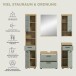 Badezimmer-Set >Scout< in Artisan Eiche Nachbildung/Salbei - 164x191x37 (BxHxT)