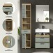 Badezimmer-Set >Scout< in Artisan Eiche Nachbildung/Salbei - 112x191x34 (BxHxT)