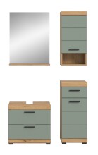 Badezimmer-Set >Scout< in Artisan Eiche Nachbildung/Salbei - 112x191x34 (BxHxT)
