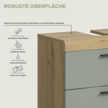 Badezimmer-Set >Scout< in Artisan Eiche Nachbildung/Salbei - 60x191x34cm (BxHxT)