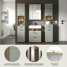 Badezimmer-Set >Scout< in Artisan Eiche Nachbildung/Salbei - 164x191x34 (BxHxT)