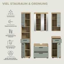 Badezimmer-Set >Scout< in Artisan Eiche Nachbildung/Salbei - 164x191x34 (BxHxT)
