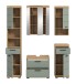 Badezimmer-Set >Scout< in Artisan Eiche Nachbildung/Salbei - 164x191x34 (BxHxT)