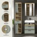 Badezimmer-Set >Scout< in Artisan Eiche Nachbildung/Salbei - 112x191x34 (BxHxT)