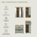 Badezimmer-Set >Scout< in Artisan Eiche Nachbildung/Salbei - 112x191x34 (BxHxT)