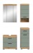 Badezimmer-Set >Scout< in Artisan Eiche Nachbildung/Salbei - 112x191x34 (BxHxT)