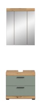 Badezimmer-Set >Scout< in Artisan Eiche Nachbildung/Salbei - 60x191x34cm (BxHxT)