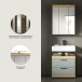 Badezimmer-Set >Scout< in Artisan Eiche Nachbildung/Salbei - 60x191x34cm (BxHxT)
