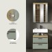 Badezimmer-Set >Scout< in Artisan Eiche Nachbildung/Salbei - 60x191x34cm (BxHxT)