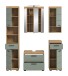 Badezimmer-Set >Scout< in Artisan Eiche Nachbildung/Salbei - 164x191x34 (BxHxT)
