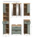 Badezimmer-Set >Scout< in Artisan Eiche Nachbildung/Salbei - 164x191x34 (BxHxT)