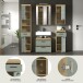 Badezimmer-Set >Scout< in Artisan Eiche Nachbildung/Salbei - 164x191x34 (BxHxT)