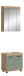 Badezimmer-Set >Scout< in Artisan Eiche Nachbildung/Salbei - 60x191x34cm (BxHxT)