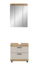 Badezimmer-Set >Scout< in Evoke Oak Nachbildung/Kaschmir - 60x191x34cm (BxHxT)